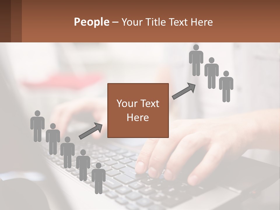 A Person Typing On A Laptop Computer PowerPoint Template