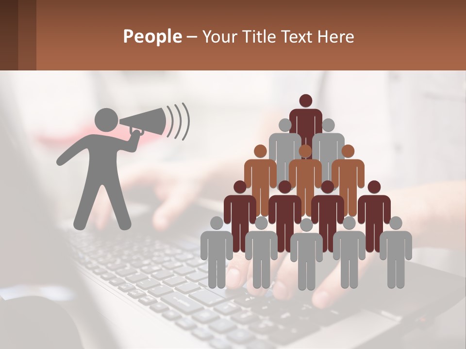 A Person Typing On A Laptop Computer PowerPoint Template