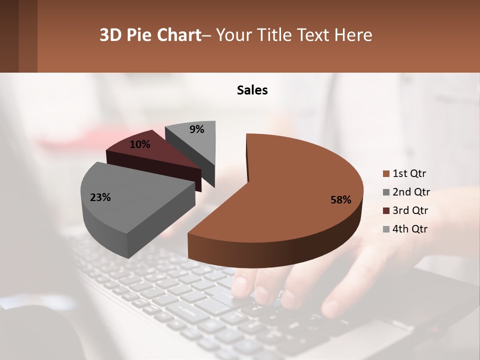 A Person Typing On A Laptop Computer PowerPoint Template
