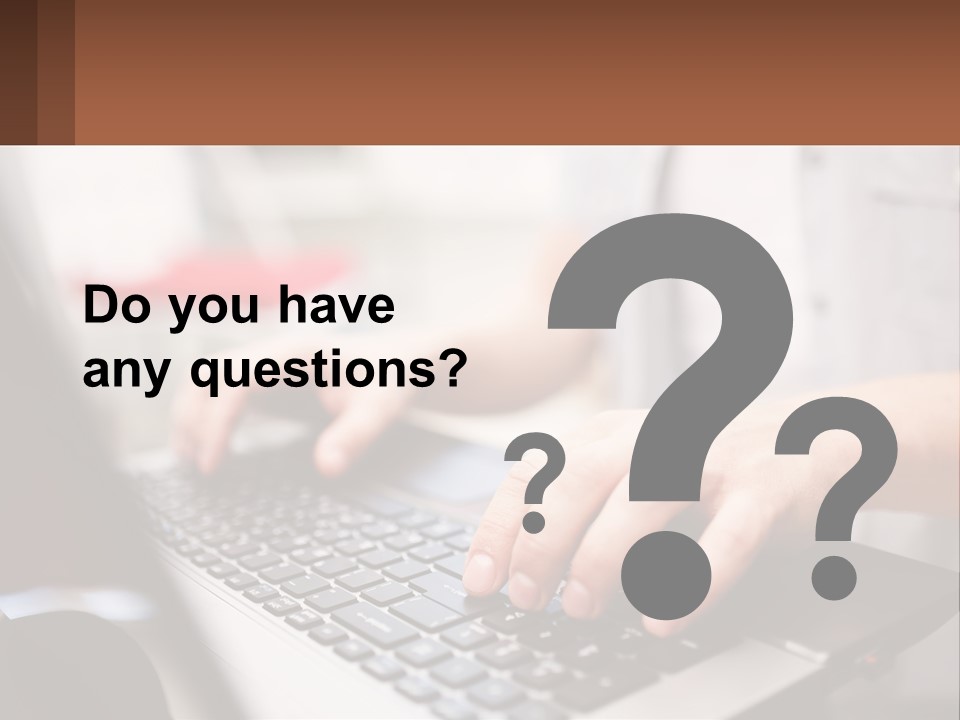 A Person Typing On A Laptop Computer PowerPoint Template