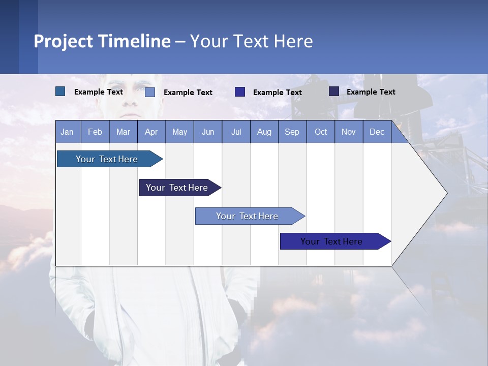 A Man Standing In Front Of A Rocket Ship PowerPoint Template