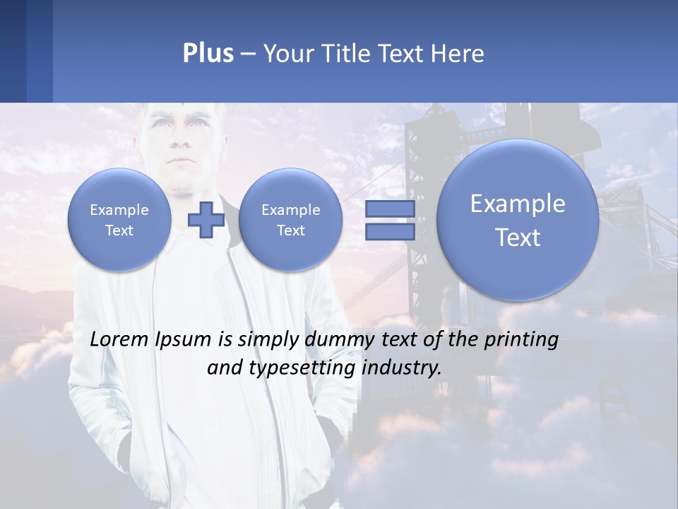 A Man Standing In Front Of A Rocket Ship PowerPoint Template