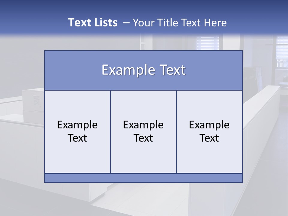 An Office With A Blackboard And White Desks PowerPoint Template