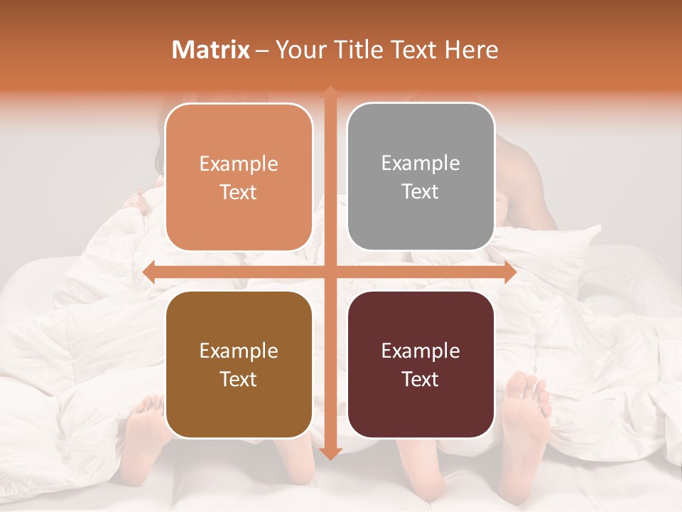 A Couple Of People Laying In Bed With Bunny Ears On Their Heads PowerPoint Template