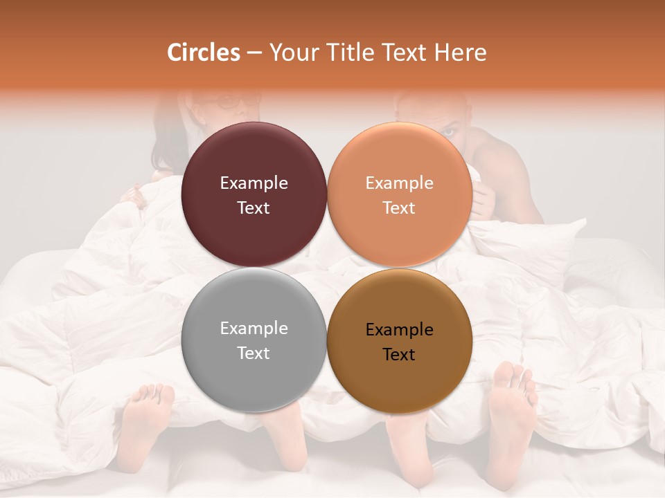 A Couple Of People Laying In Bed With Bunny Ears On Their Heads PowerPoint Template