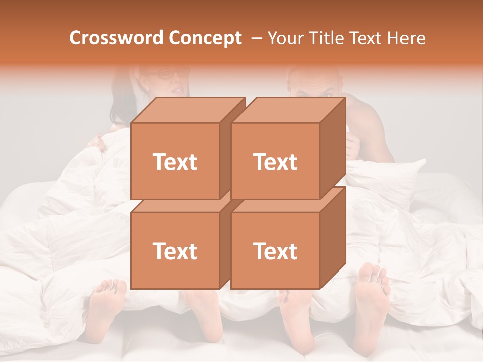 A Couple Of People Laying In Bed With Bunny Ears On Their Heads PowerPoint Template