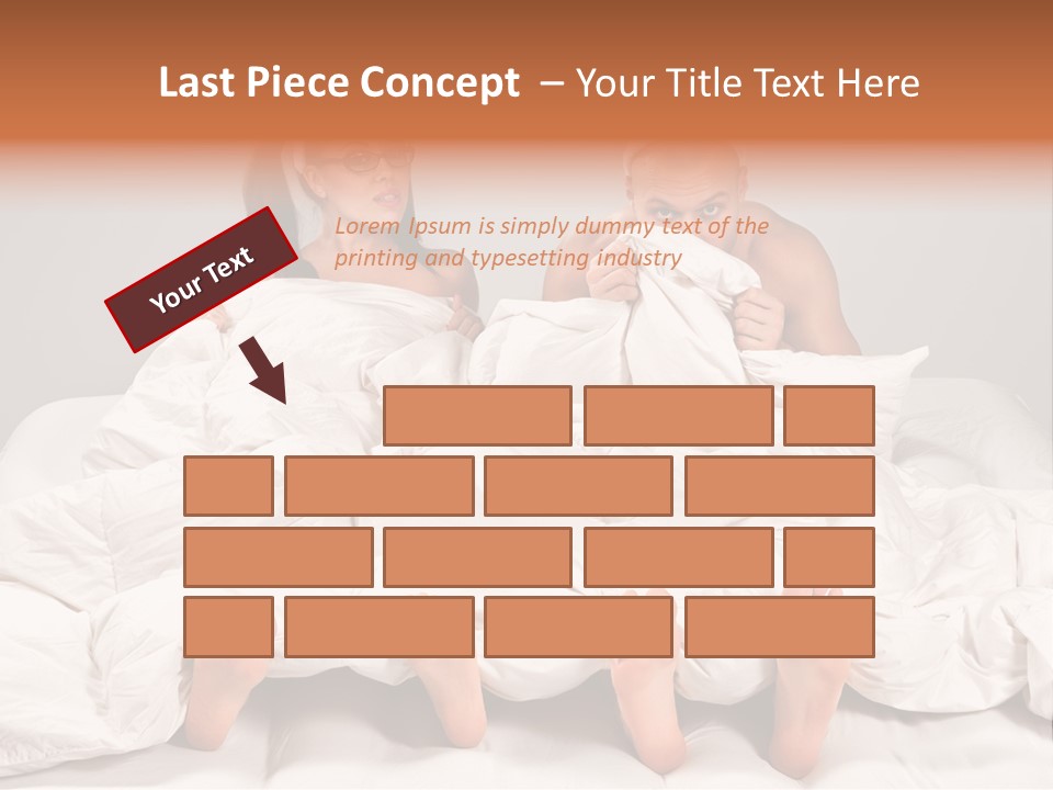 A Couple Of People Laying In Bed With Bunny Ears On Their Heads PowerPoint Template
