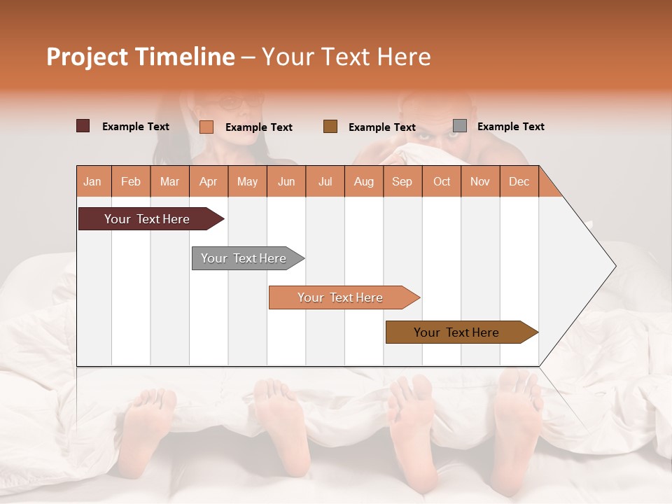 A Couple Of People Laying In Bed With Bunny Ears On Their Heads PowerPoint Template