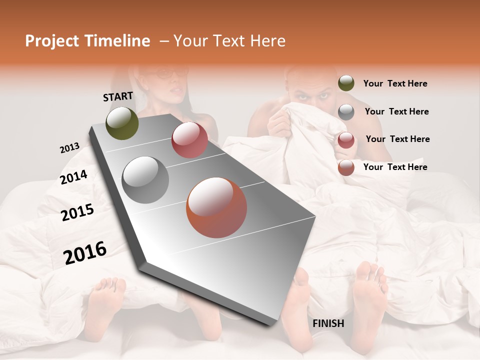 A Couple Of People Laying In Bed With Bunny Ears On Their Heads PowerPoint Template