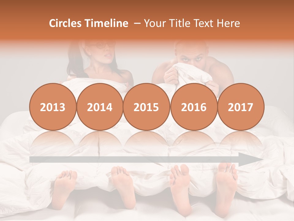 A Couple Of People Laying In Bed With Bunny Ears On Their Heads PowerPoint Template