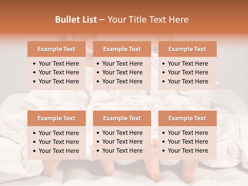 A Couple Of People Laying In Bed With Bunny Ears On Their Heads PowerPoint Template