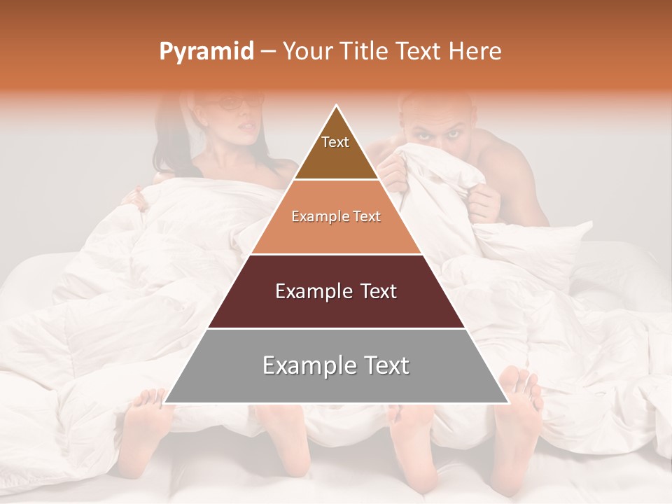 A Couple Of People Laying In Bed With Bunny Ears On Their Heads PowerPoint Template