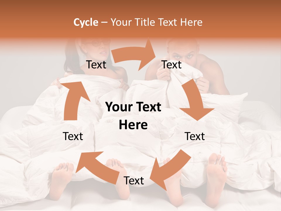 A Couple Of People Laying In Bed With Bunny Ears On Their Heads PowerPoint Template