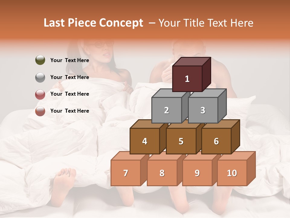A Couple Of People Laying In Bed With Bunny Ears On Their Heads PowerPoint Template