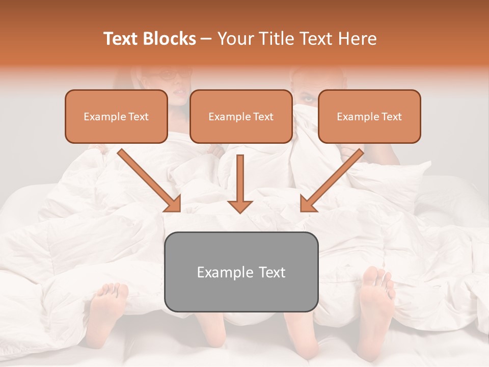 A Couple Of People Laying In Bed With Bunny Ears On Their Heads PowerPoint Template