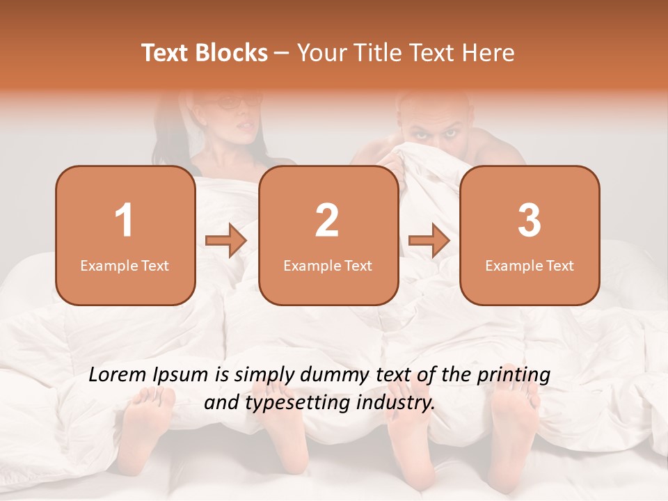 A Couple Of People Laying In Bed With Bunny Ears On Their Heads PowerPoint Template