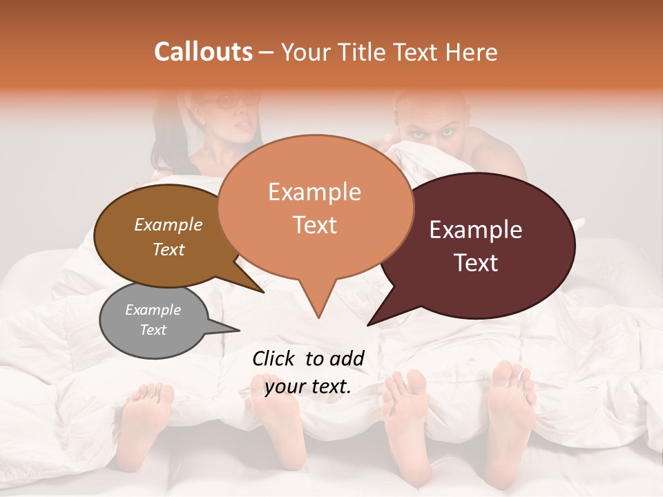 A Couple Of People Laying In Bed With Bunny Ears On Their Heads PowerPoint Template