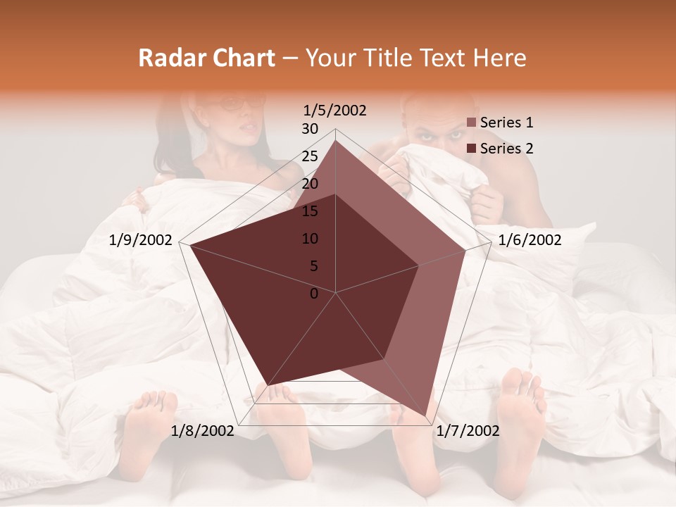 A Couple Of People Laying In Bed With Bunny Ears On Their Heads PowerPoint Template