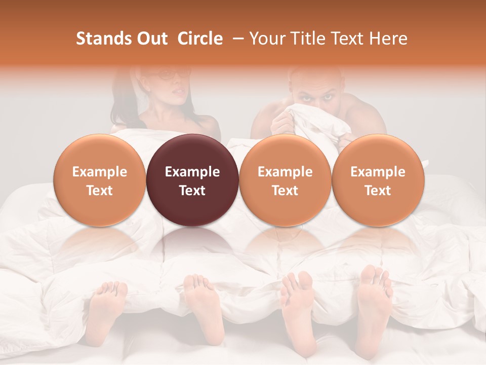 A Couple Of People Laying In Bed With Bunny Ears On Their Heads PowerPoint Template