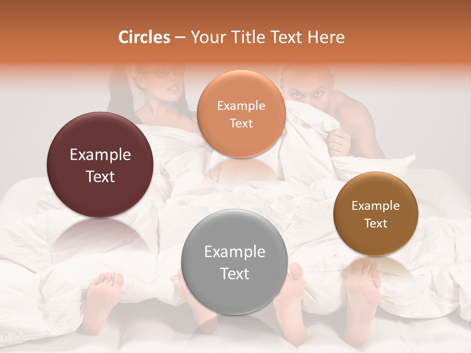 A Couple Of People Laying In Bed With Bunny Ears On Their Heads PowerPoint Template
