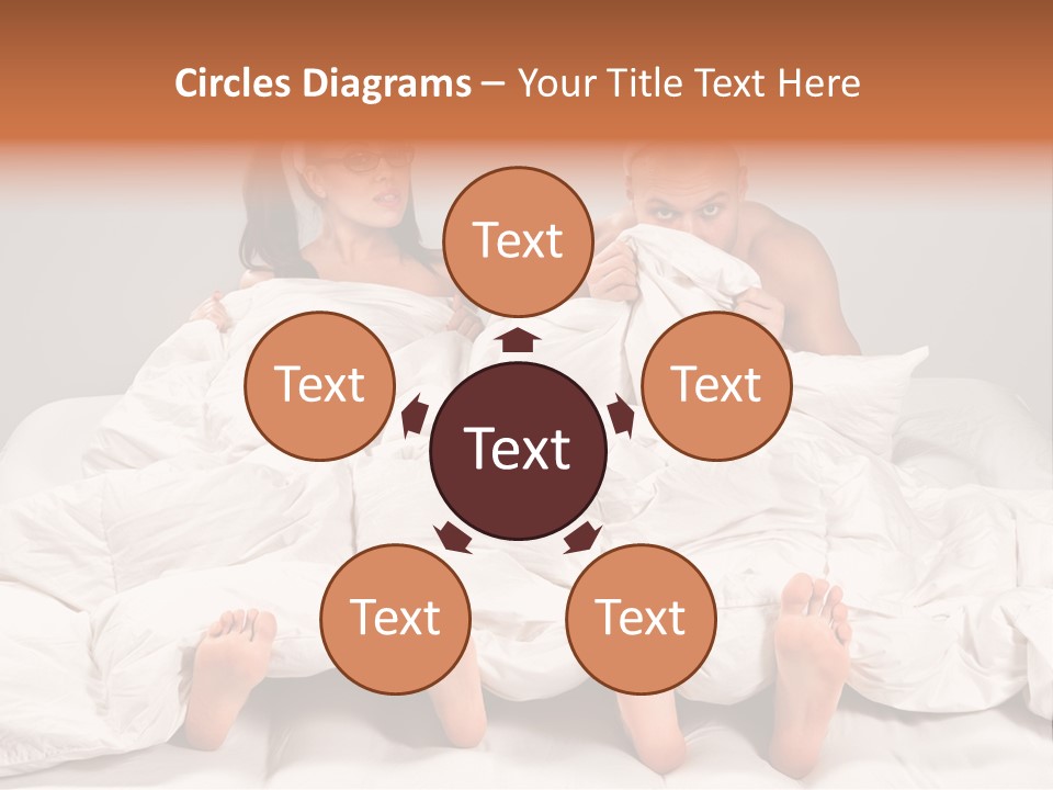 A Couple Of People Laying In Bed With Bunny Ears On Their Heads PowerPoint Template