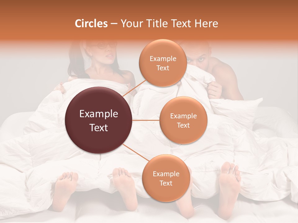 A Couple Of People Laying In Bed With Bunny Ears On Their Heads PowerPoint Template