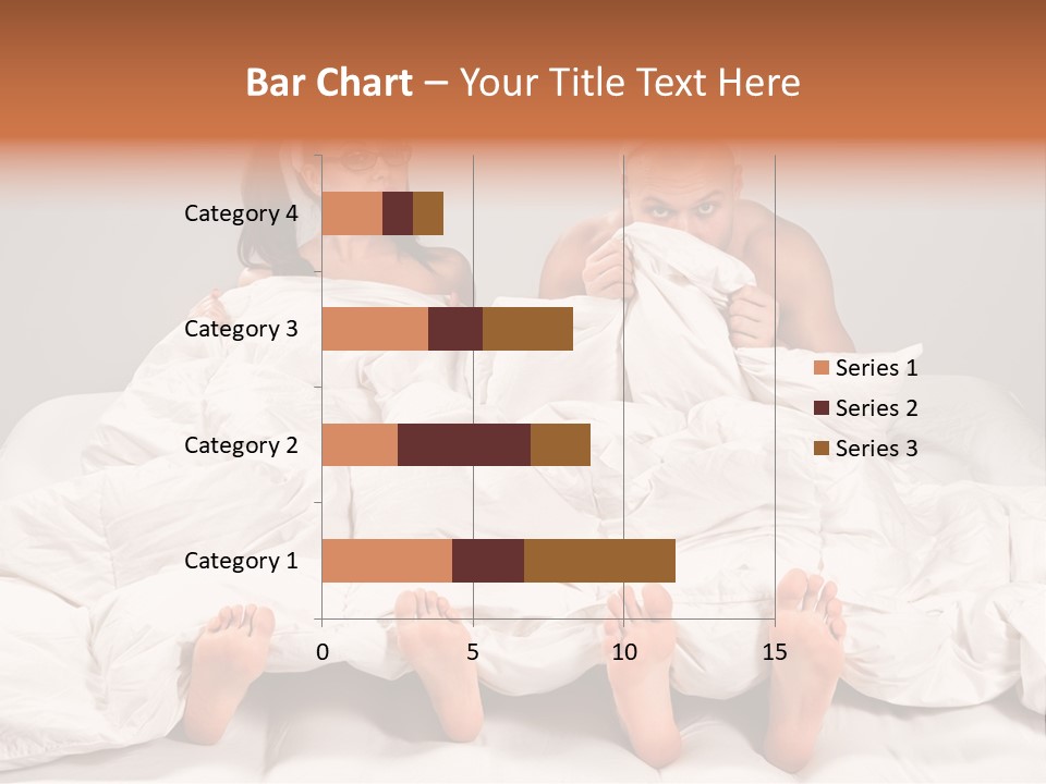 A Couple Of People Laying In Bed With Bunny Ears On Their Heads PowerPoint Template