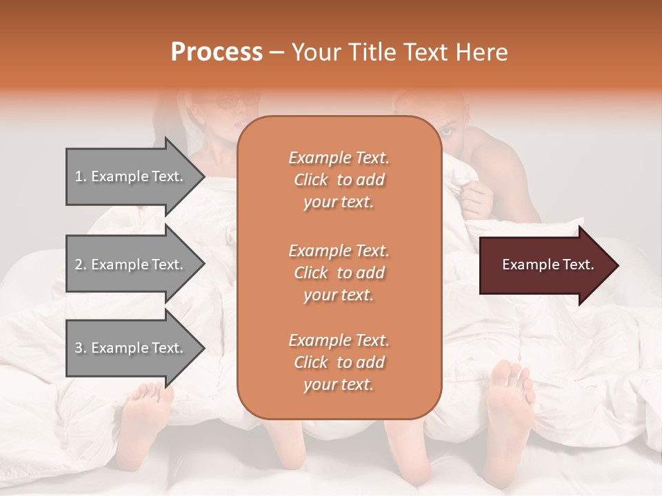 A Couple Of People Laying In Bed With Bunny Ears On Their Heads PowerPoint Template
