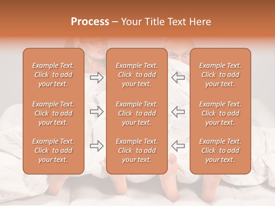 A Couple Of People Laying In Bed With Bunny Ears On Their Heads PowerPoint Template
