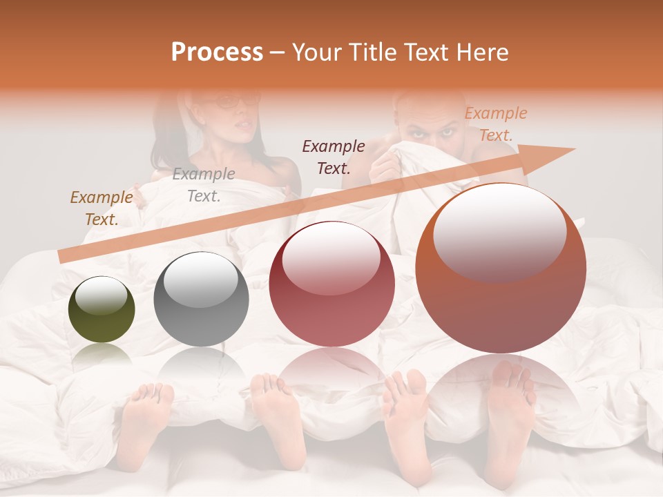A Couple Of People Laying In Bed With Bunny Ears On Their Heads PowerPoint Template