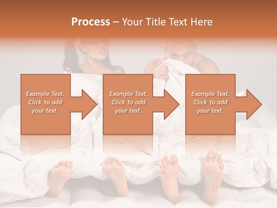 A Couple Of People Laying In Bed With Bunny Ears On Their Heads PowerPoint Template