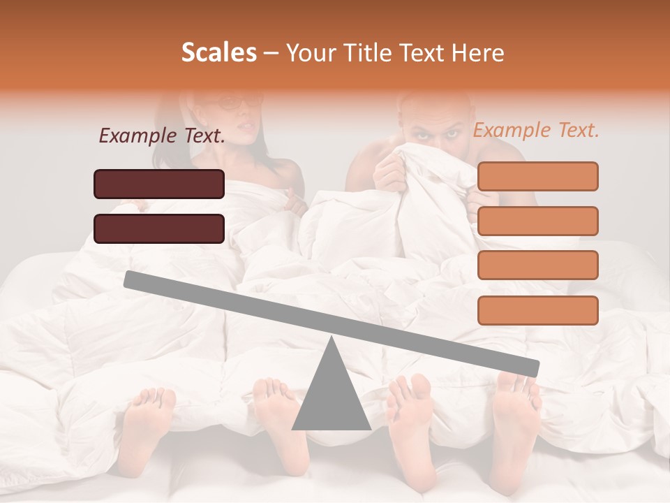 A Couple Of People Laying In Bed With Bunny Ears On Their Heads PowerPoint Template