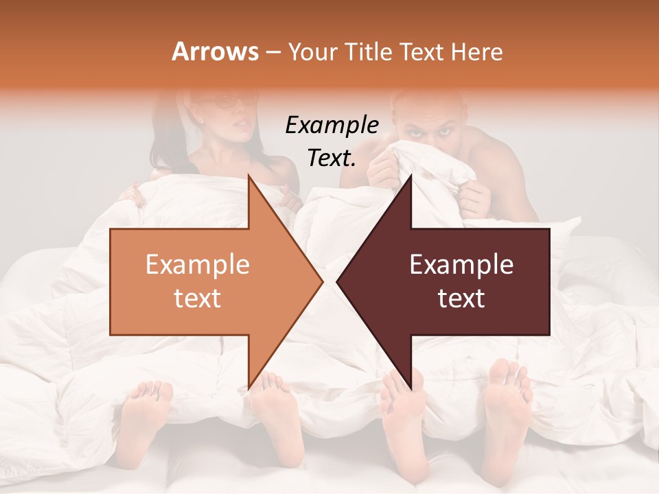 A Couple Of People Laying In Bed With Bunny Ears On Their Heads PowerPoint Template