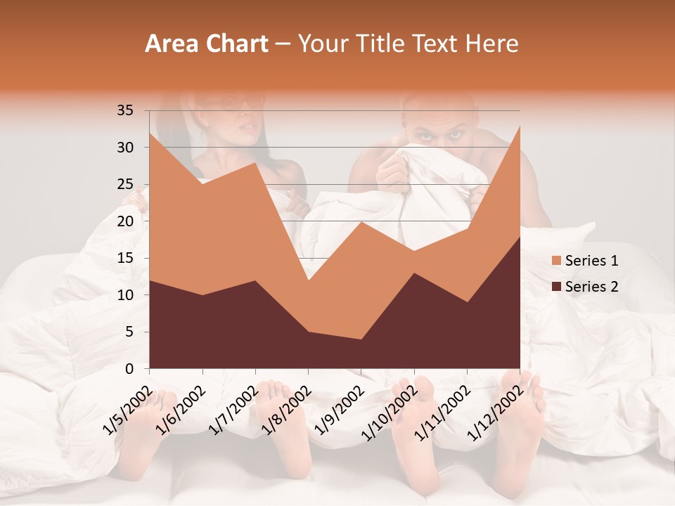 A Couple Of People Laying In Bed With Bunny Ears On Their Heads PowerPoint Template