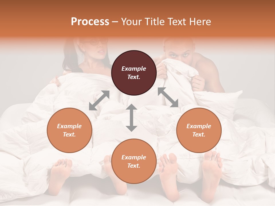 A Couple Of People Laying In Bed With Bunny Ears On Their Heads PowerPoint Template