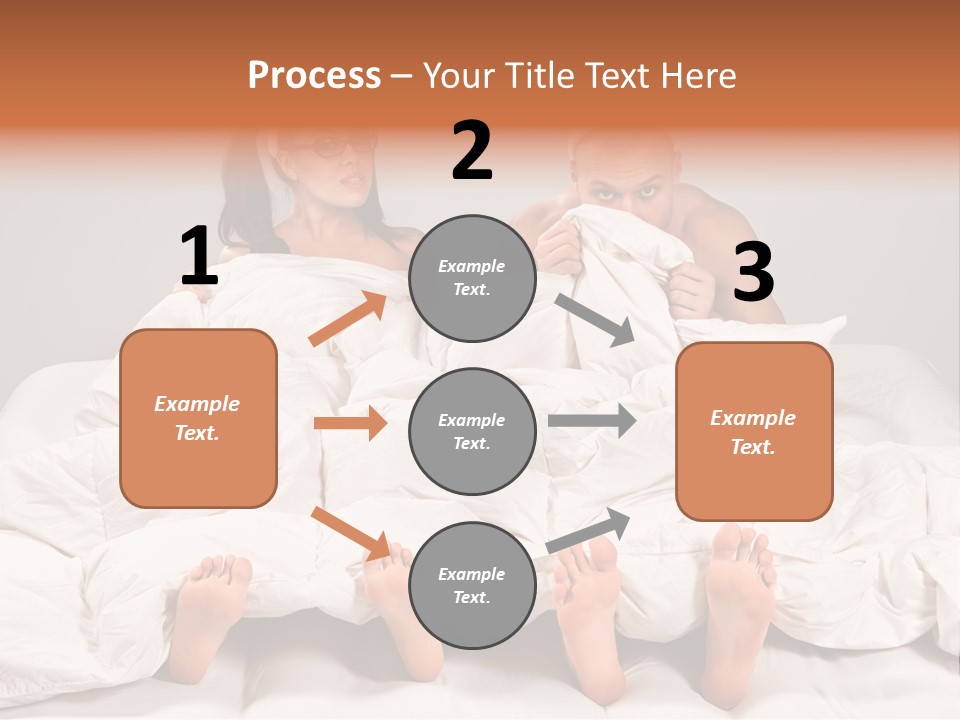 A Couple Of People Laying In Bed With Bunny Ears On Their Heads PowerPoint Template