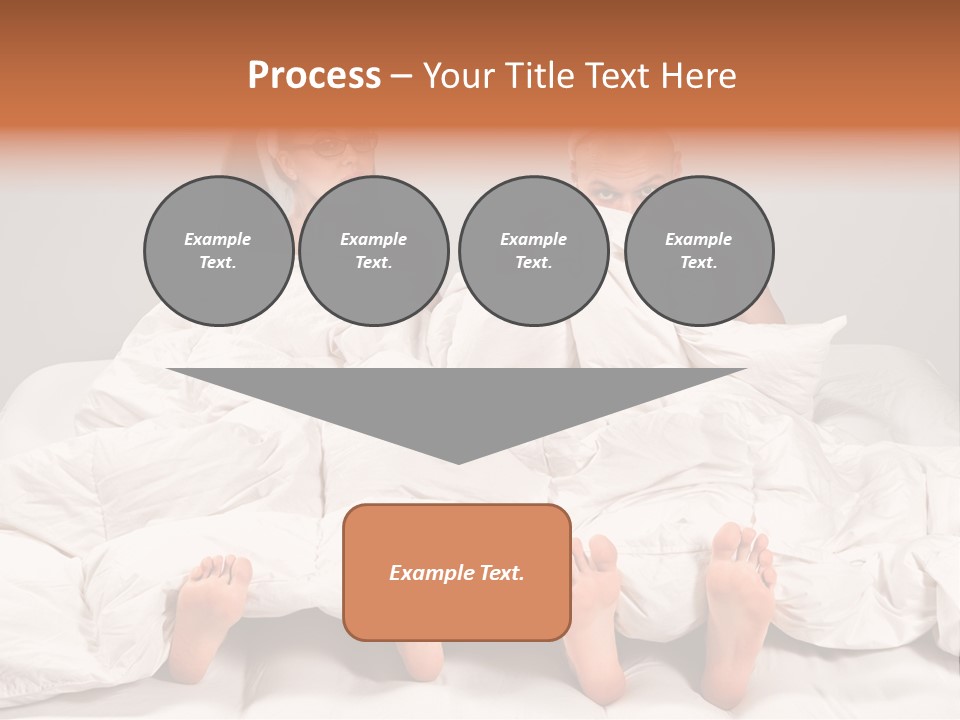A Couple Of People Laying In Bed With Bunny Ears On Their Heads PowerPoint Template