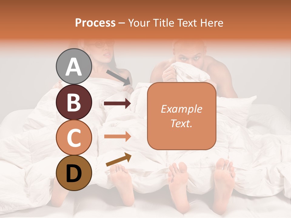 A Couple Of People Laying In Bed With Bunny Ears On Their Heads PowerPoint Template