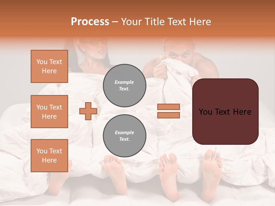A Couple Of People Laying In Bed With Bunny Ears On Their Heads PowerPoint Template