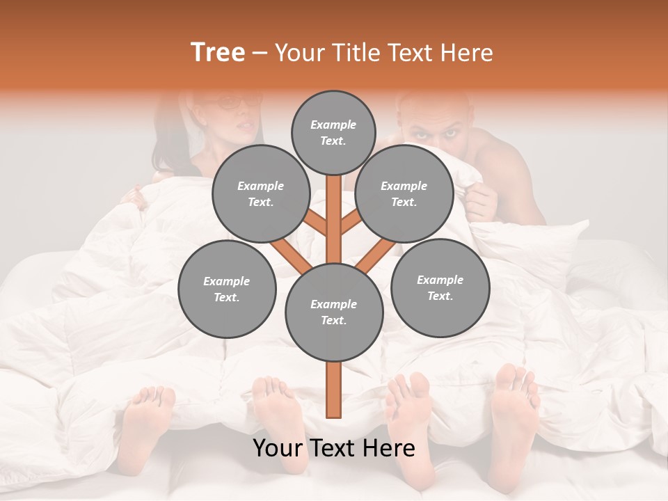 A Couple Of People Laying In Bed With Bunny Ears On Their Heads PowerPoint Template