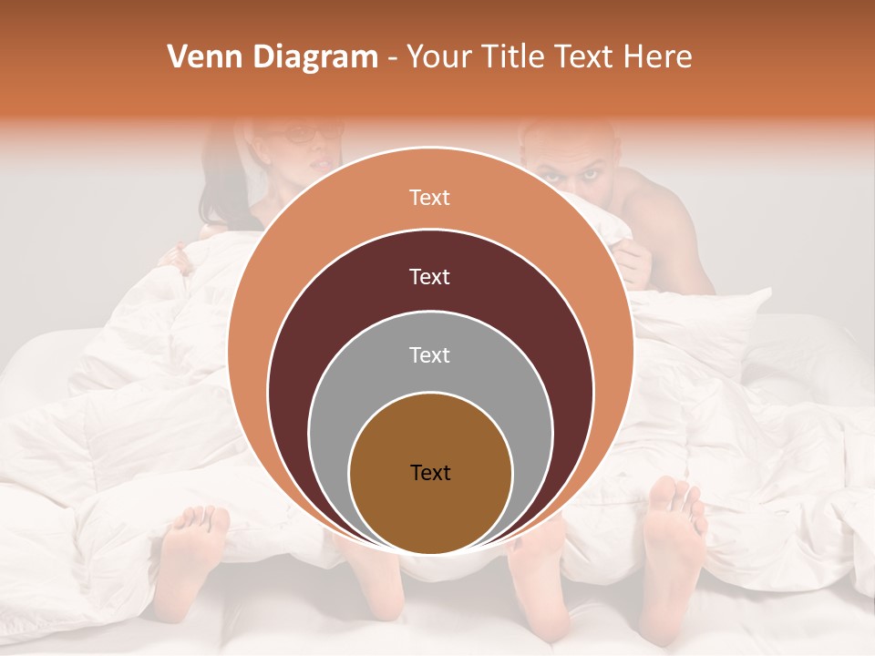 A Couple Of People Laying In Bed With Bunny Ears On Their Heads PowerPoint Template