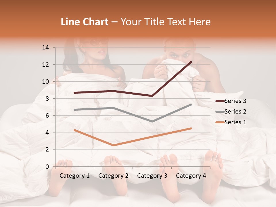 A Couple Of People Laying In Bed With Bunny Ears On Their Heads PowerPoint Template