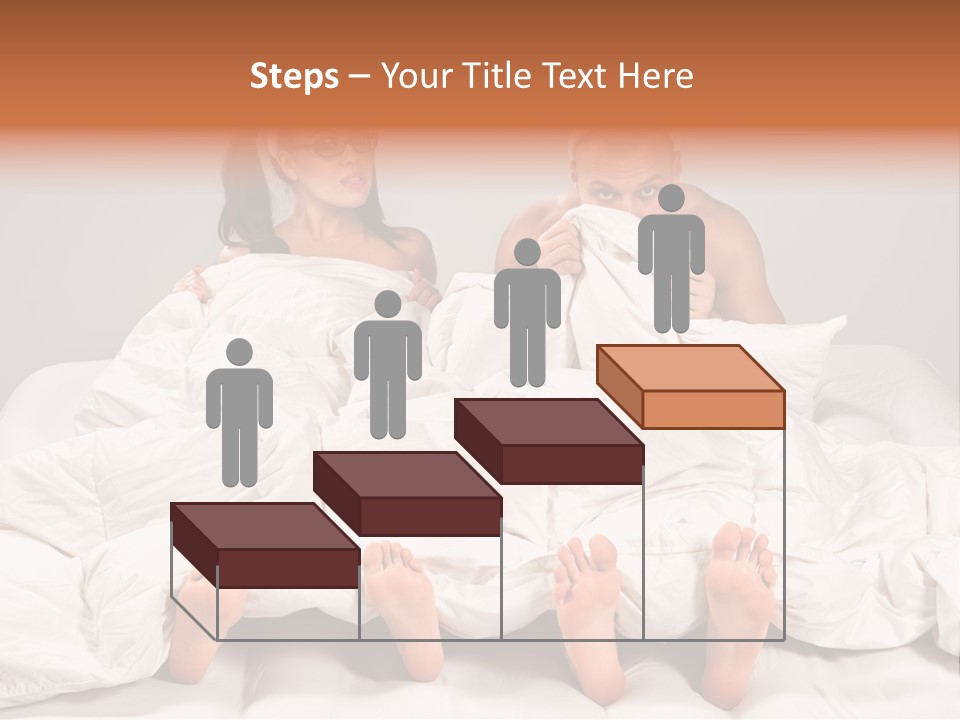 A Couple Of People Laying In Bed With Bunny Ears On Their Heads PowerPoint Template