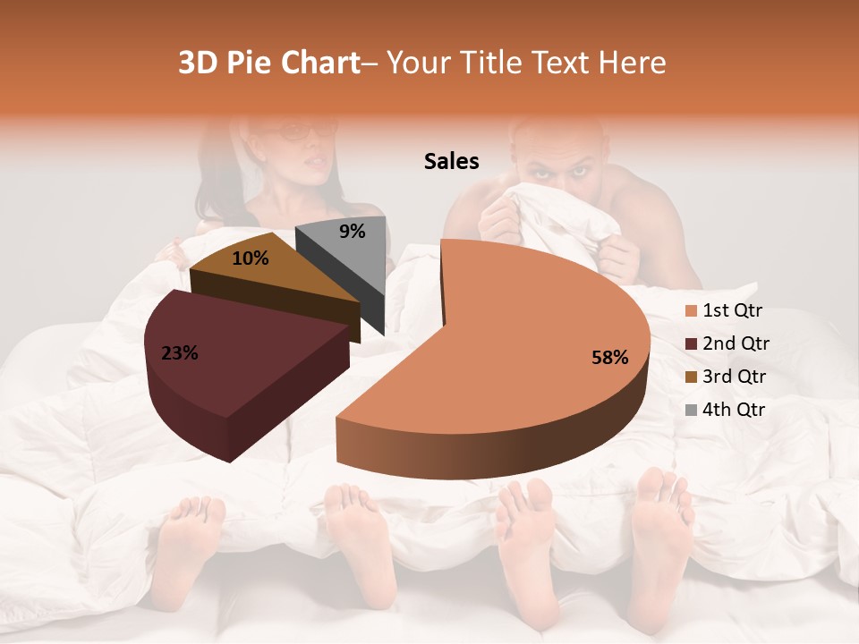A Couple Of People Laying In Bed With Bunny Ears On Their Heads PowerPoint Template