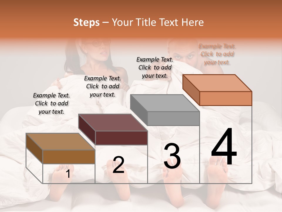 A Couple Of People Laying In Bed With Bunny Ears On Their Heads PowerPoint Template