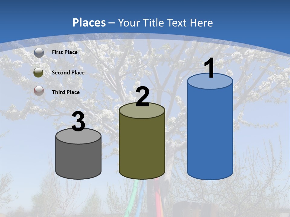 A Picture Of A Tree In The Middle Of A Field PowerPoint Template