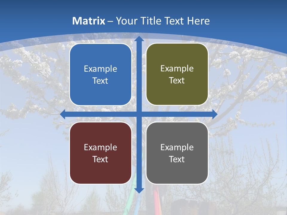 A Picture Of A Tree In The Middle Of A Field PowerPoint Template