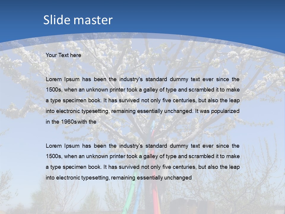 A Picture Of A Tree In The Middle Of A Field PowerPoint Template