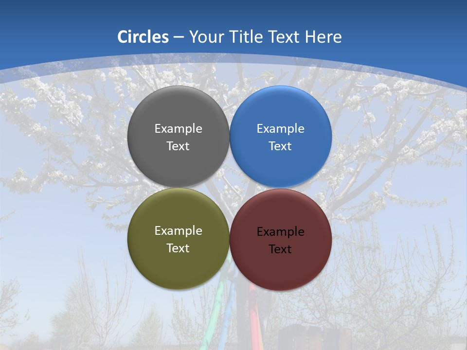 A Picture Of A Tree In The Middle Of A Field PowerPoint Template