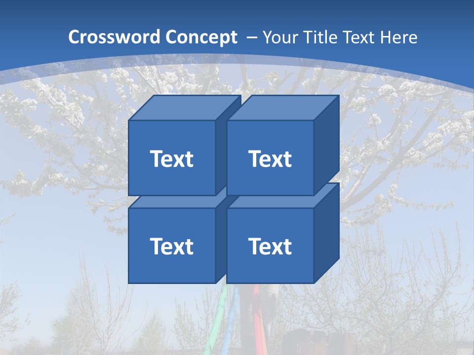 A Picture Of A Tree In The Middle Of A Field PowerPoint Template